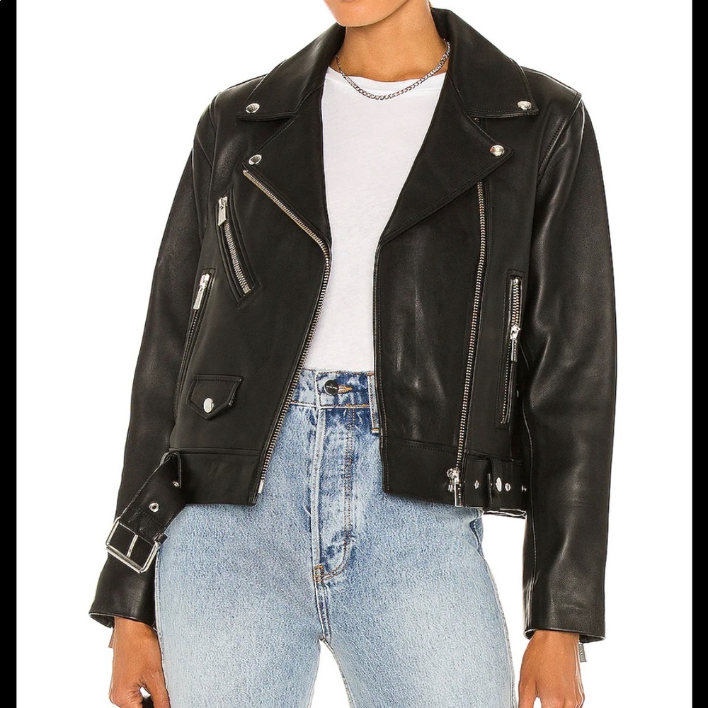 NWT Anine Bing Black Jacket Moto Jacket small